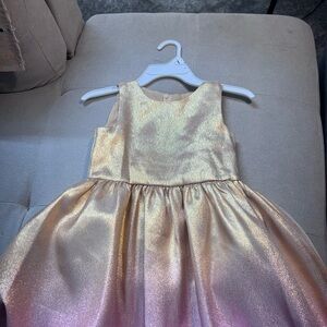 Rare Editions Shimmering Gold Kids Dress